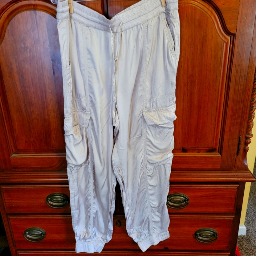 Aerie satin cargo pants
